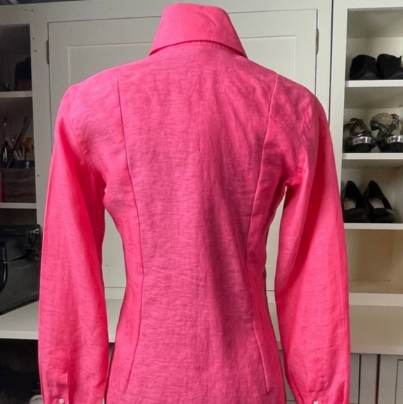 💯 Domenico Vacca Italian Linen Blouse - Picture 3 of 16